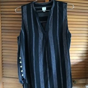 A new day sleeveless top tunic..XL linen cotton